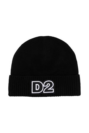 Black wool-cotton blend beanie DSQUARED KIDS | DQ1806D00WCDQ900